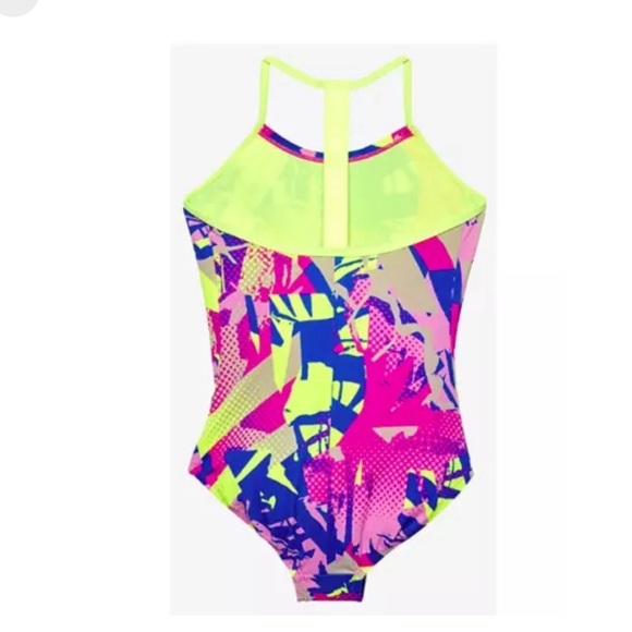 Nike Girl's Drift Graffiti T-Back Swimsuit Fuchsia Blast, 16 - Picture 10 of 10